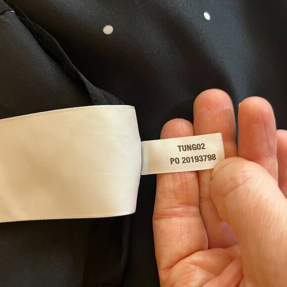 You Do You by Stella & Dot Size M Black Polka Dot Wrap Blouse Long Sleeve - Picture 9 of 10